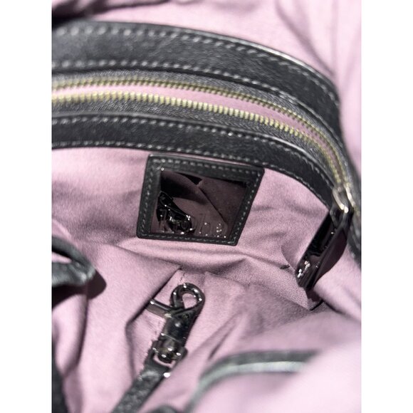 Kooba Black Leather Shoulder Bag With Adjustable Strap & Magnetic Closure - Picture 8 of 11